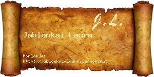 Jablonkai Laura névjegykártya