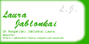 laura jablonkai business card